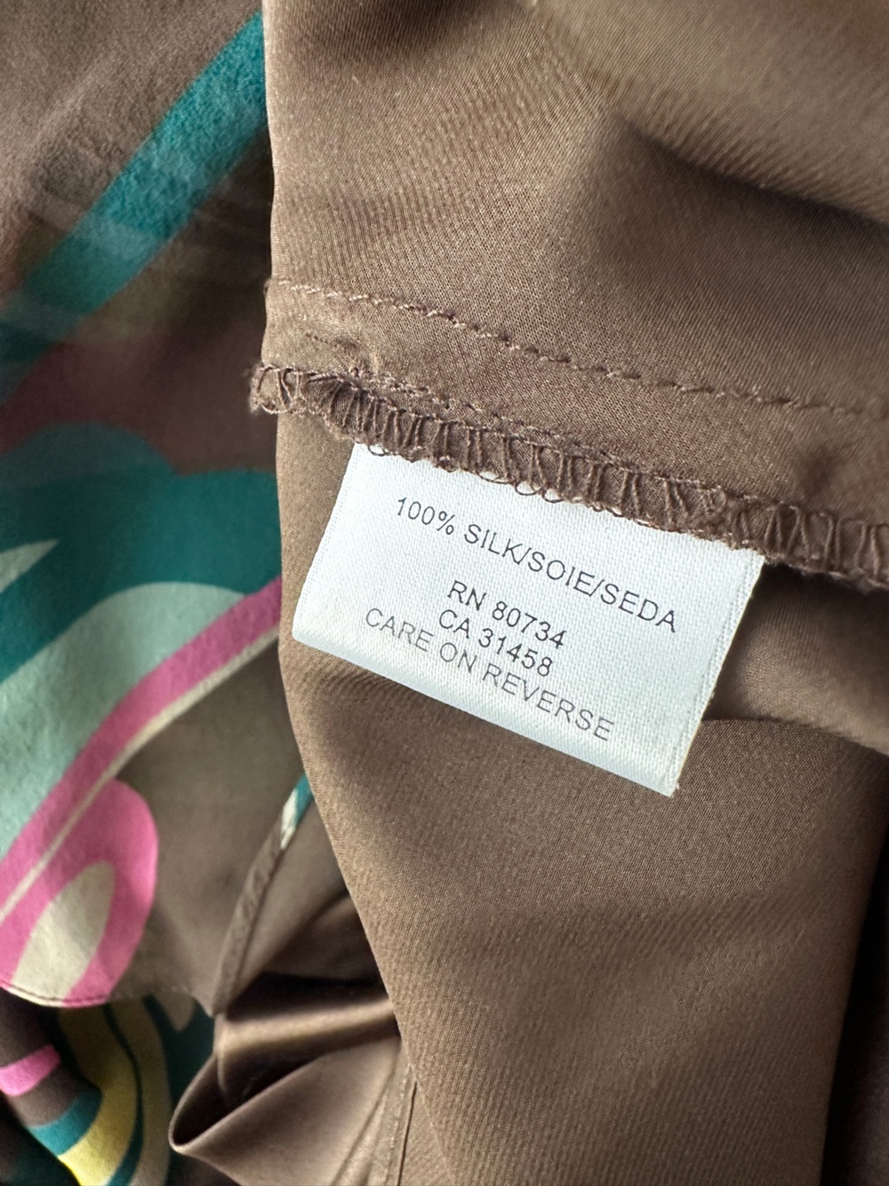 Vintage BCBG Max Azria 100% Silk Bias Cut Botanical Maxi Dress | Size 2 | Y2K - Picture 8 of 8